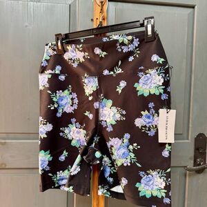 NWT WeWoreWhat black floral bike shorts XL